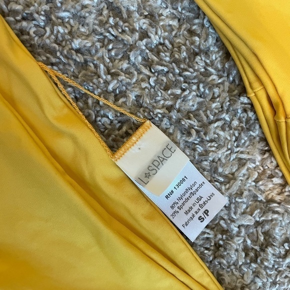 L* Space Parker Bikini square neck yellow size large / small - Picture 5 of 10